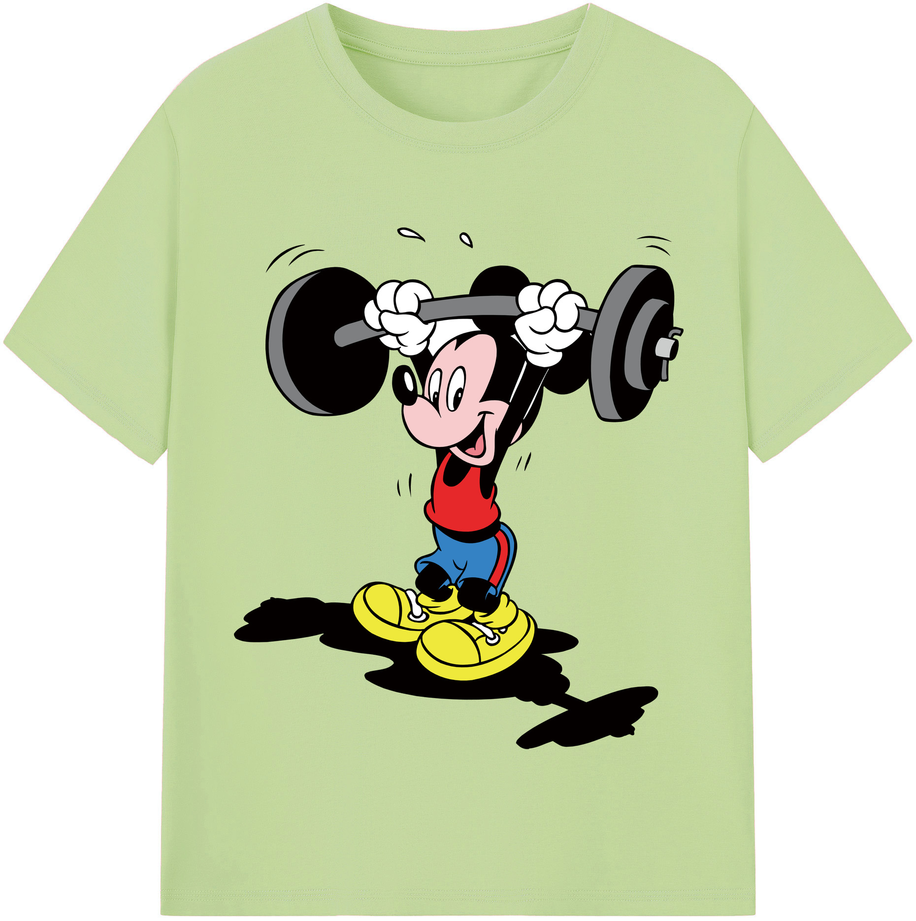 （画像用） ミッキーマウス Mickey Mouse 綿100％半袖Tシャツ（フロントプリント）